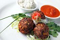 Courgette and corn fritters