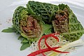 Tempeh stuffed cabbage rolls